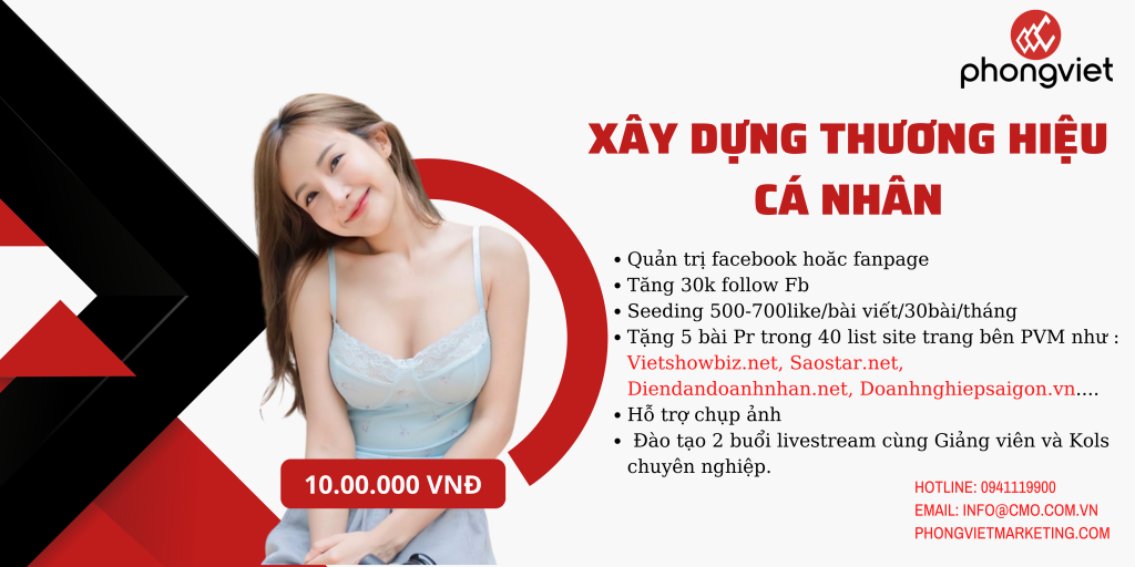 Dịch vụ xây tạo thương hiệu cá nhân 10 triệu tại Phong Việt